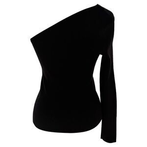 Michael Kors One Shoulder Sweater in Black Cashmere